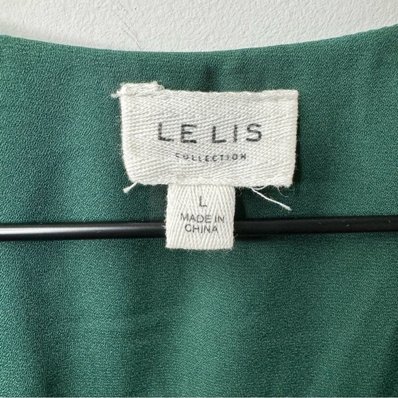 Le Lis Emerald Green Wrap Maxi Dress - Large - Picture 5 of 5